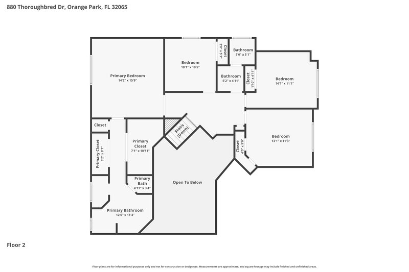 2,515/Mo, 880 Thoroughbred Dr Orange Park, FL 32065 Floor Plan View 2