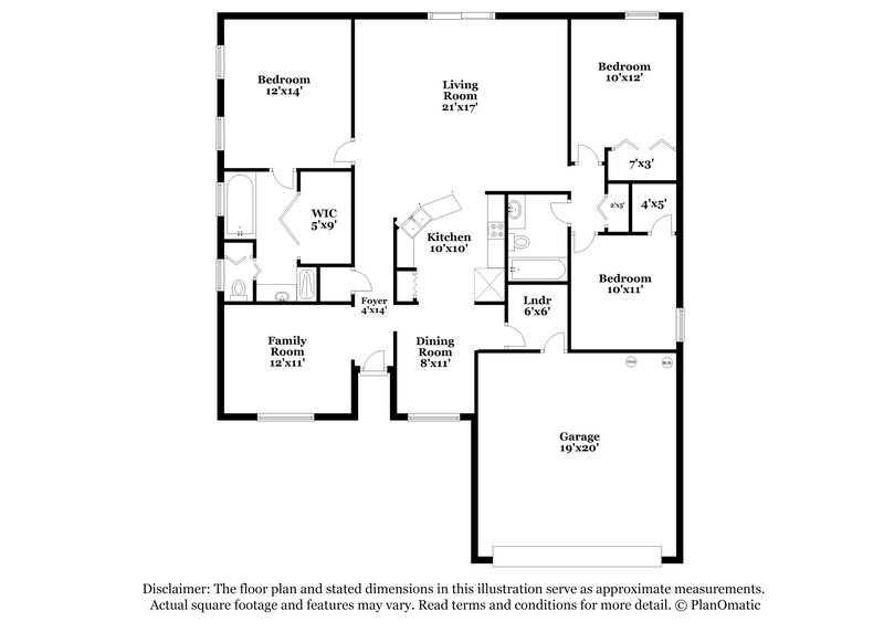 1,825/Mo, 45 Perry Creek Dr Jacksonville, FL 32220 Floor Plan View