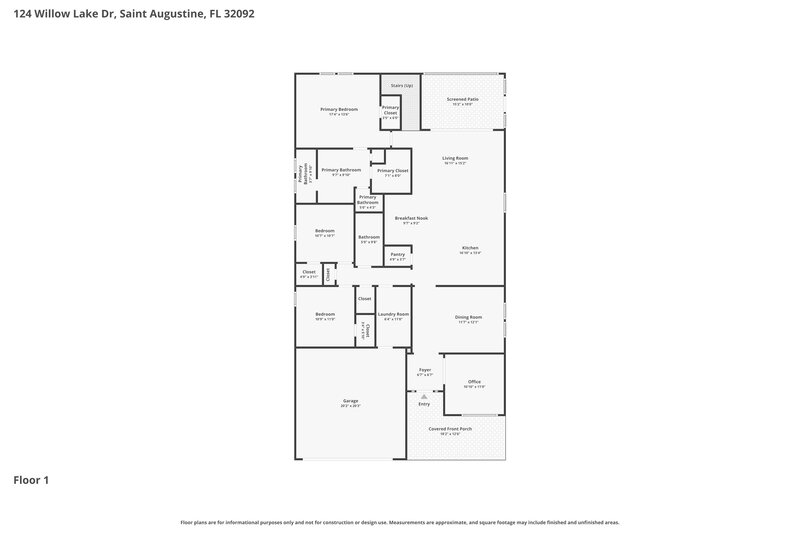 2,980/Mo, 124 Willow Lake Dr Saint Augustine, FL 32092 Floor Plan View