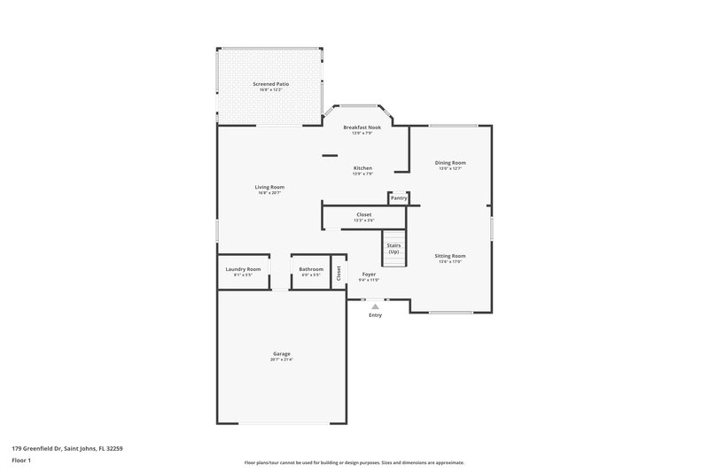 2,400/Mo, 179 Greenfield Dr Saint Johns, FL 32259 Floorplan View