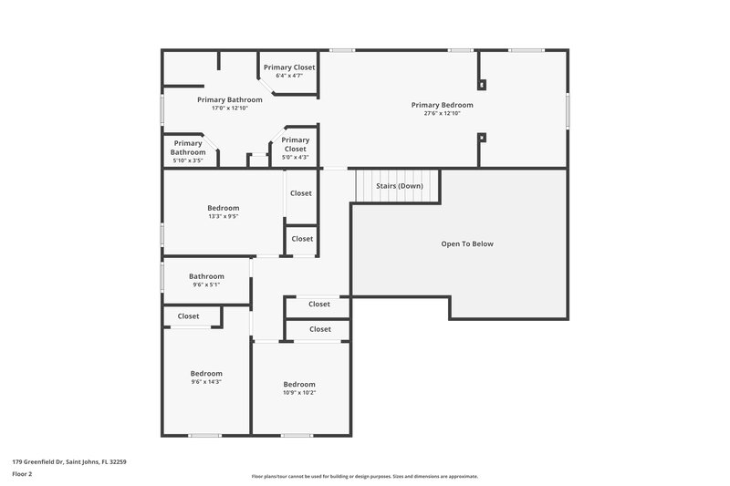2,400/Mo, 179 Greenfield Dr Saint Johns, FL 32259 Floorplan View 2