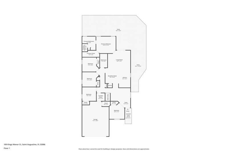 2,525/Mo, 109 Kings Manor Ct Saint Augustine, FL 32086 Floorplan View