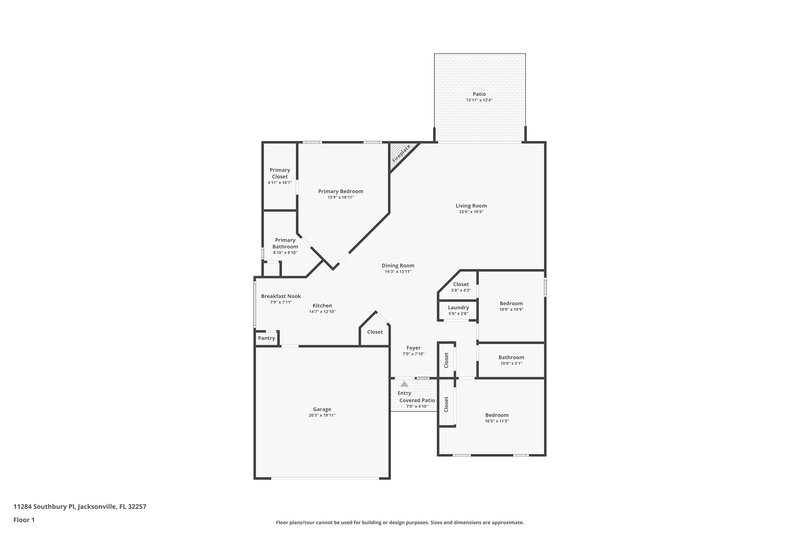 2,205/Mo, 11284 Southbury Pl Jacksonville, FL 32257 Floor Plan View