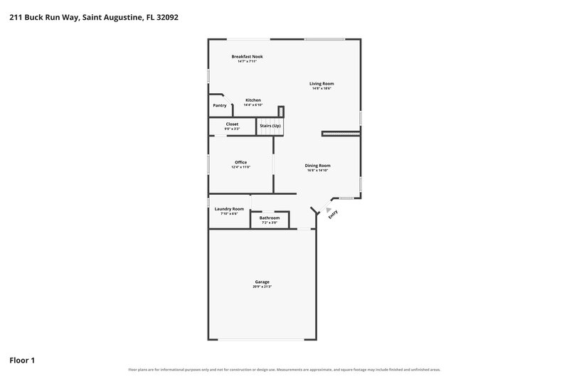 2,395/Mo, 211 Buck Run Way Saint Augustine, FL 32092 Floor Plan View