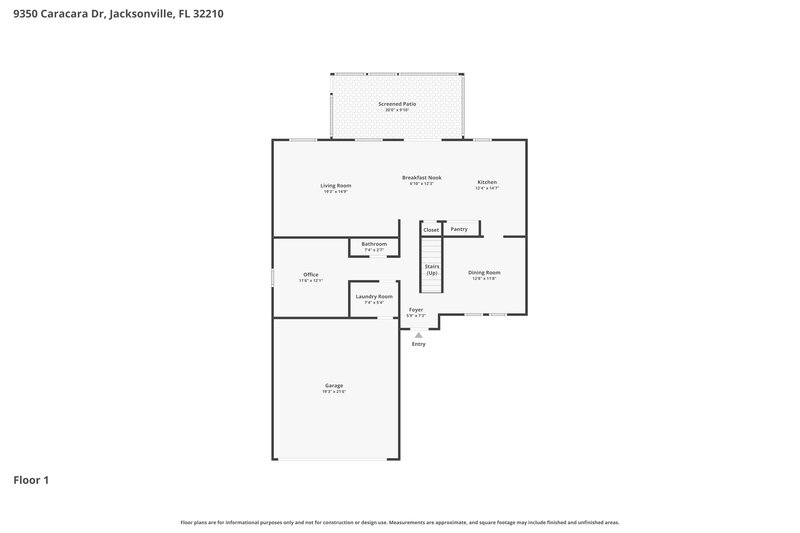 2,505/Mo, 9350 Caracara Dr Jacksonville, FL 32210 Floor Plan View