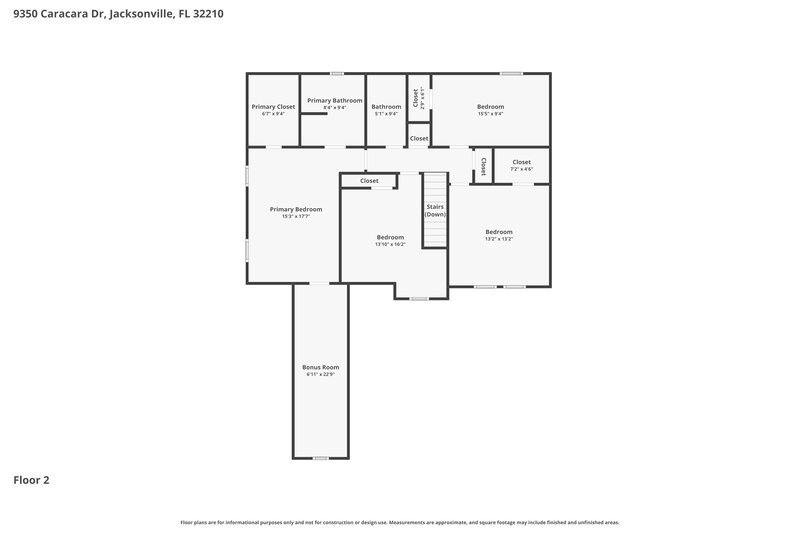 2,505/Mo, 9350 Caracara Dr Jacksonville, FL 32210 Floor Plan View 2