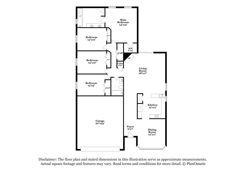 1,810/Mo, 13556 Ashford Wood Ct E Jacksonville, FL 32218 Floor Plan View