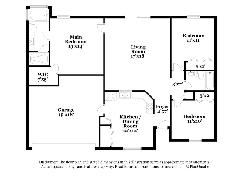 1,880/Mo, 8241 Dover Cliff Ct Jacksonville, FL 32244 Floor Plan View