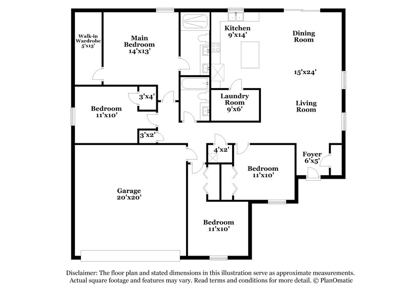 1,840/Mo, 3801 Ellaville Ct Jacksonville, FL 32218 Floor Plan View