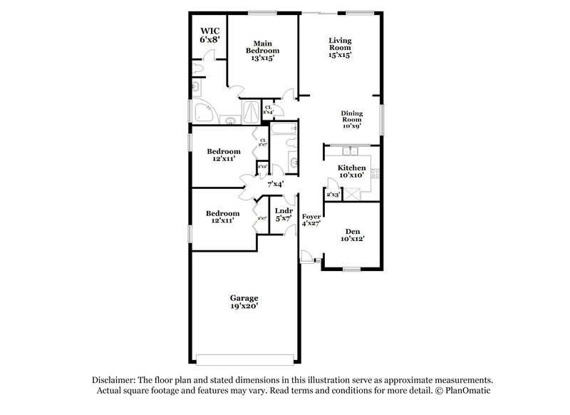1,725/Mo, 2894 Centerwood Dr N Jacksonville, FL 32218 Floor Plan View