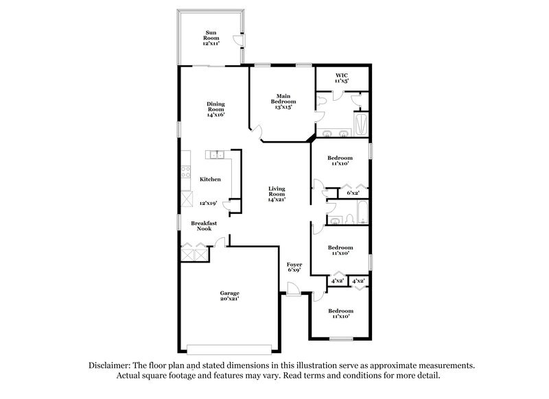 1,870/Mo, 9457 Wordsmith Way Jacksonville, FL 32222 Floor Plan View