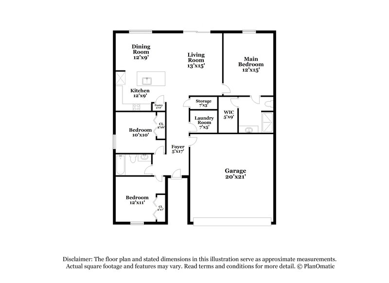 1,820/Mo, 2311 Blush Blossom Ct Jacksonville, FL 32218 Floor Plan View