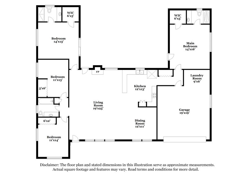 2,550/Mo, 3127 Watson Dr S Jacksonville, FL 32257 Floor Plan View