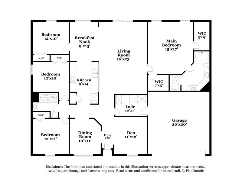 2,250/Mo, 6360 Spring Hollow Ct Jacksonville, FL 32218 Floor Plan View