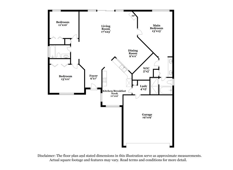 1,920/Mo, 8181 Loch Lomond Ln # 1 Jacksonville, FL 32244 Floor Plan View