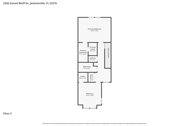 1,725/Mo, 2326 Sunset Bluff Dr Jacksonville, FL 32216 Floor Plan View 2