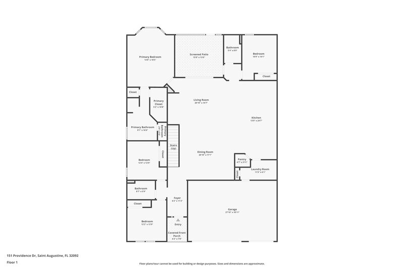2,680/Mo, 151 Providence Dr Saint Augustine, FL 32092 Floor Plan View