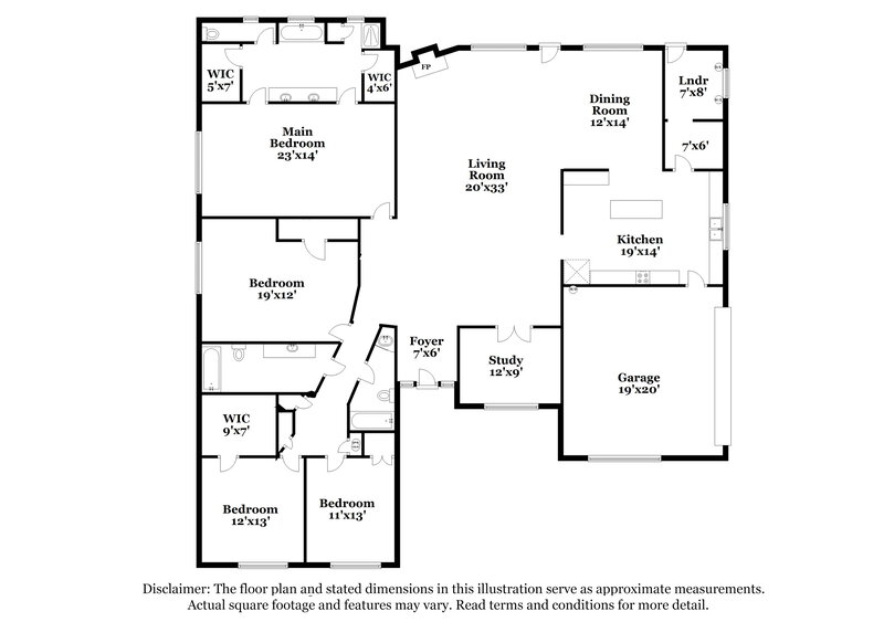 3,800/Mo, 3017 Morning Sun Dr Middleburg, FL 32068 Floor Plan View