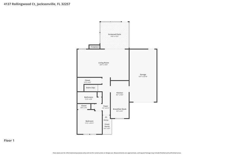 1,855/Mo, 4137 Rollingwood Ct Jacksonville, FL 32257 Floor Plan View 2