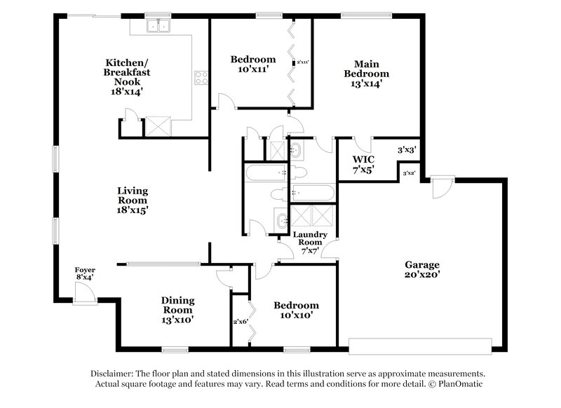 2,125/Mo, 7068 Beekman Lake Dr Jacksonville, FL 32222 Floor Plan View