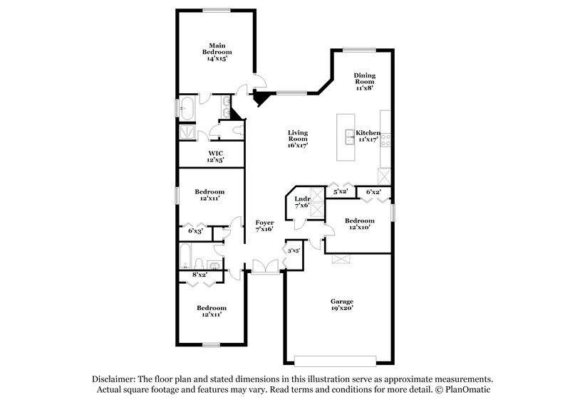 2,970/Mo, 1706 Foggy Day Dr Middleburg, FL 32068 Floor Plan View
