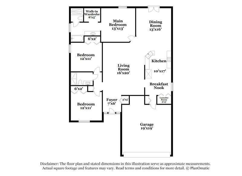 1,825/Mo, 8724 Merseyside Ave Jacksonville, FL 32219 Floor Plan View