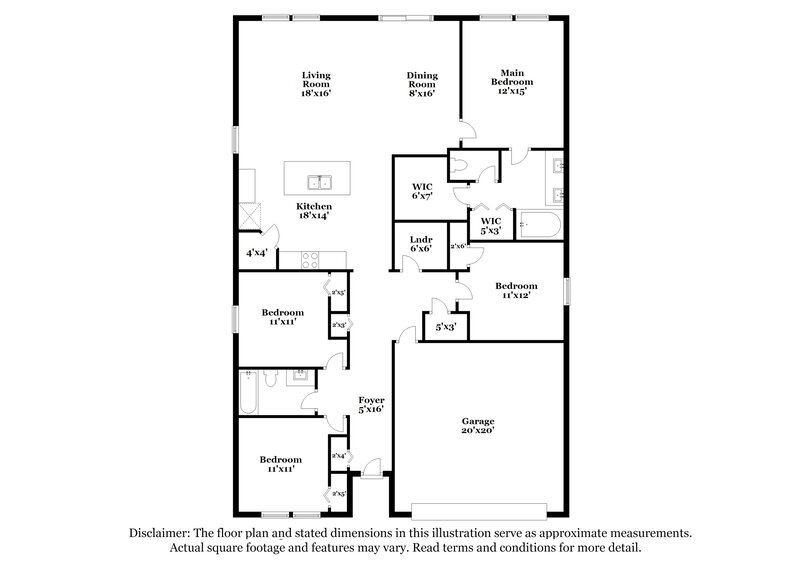 2,055/Mo, 393 Harley Dr Jacksonville, FL 32218 Floor Plan View