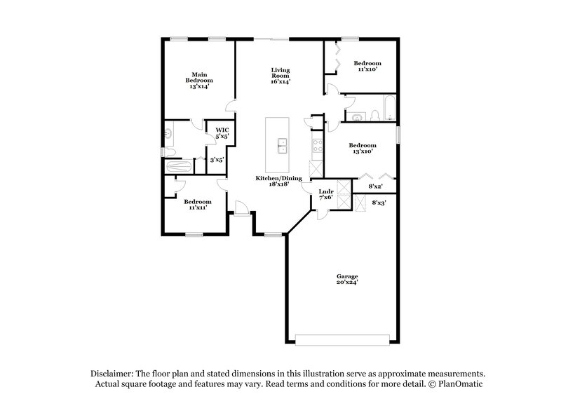 2,005/Mo, 6092 Patriots Landing Ln Jacksonville, FL 32244 Floor Plan View