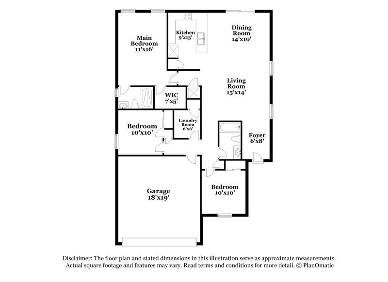 1,775/Mo, 1304 Biscayne Grove Ln Jacksonville, FL 32218 Floor Plan View