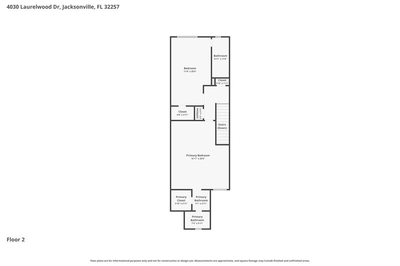 1,660/Mo, 4030 Laurelwood Dr Jacksonville, FL 32257 Floor Plan View 2