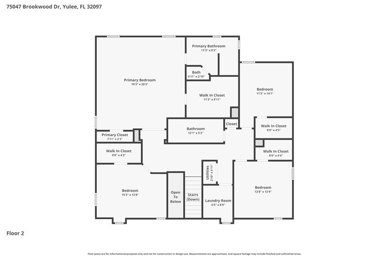 3,730/Mo, 75047 Brookwood Dr Yulee, FL 32097 Floor Plan View 2