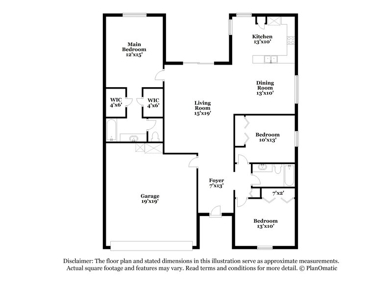 1,850/Mo, 1412 Palmer St Green Cove Springs, FL 32043 Floor Plan View
