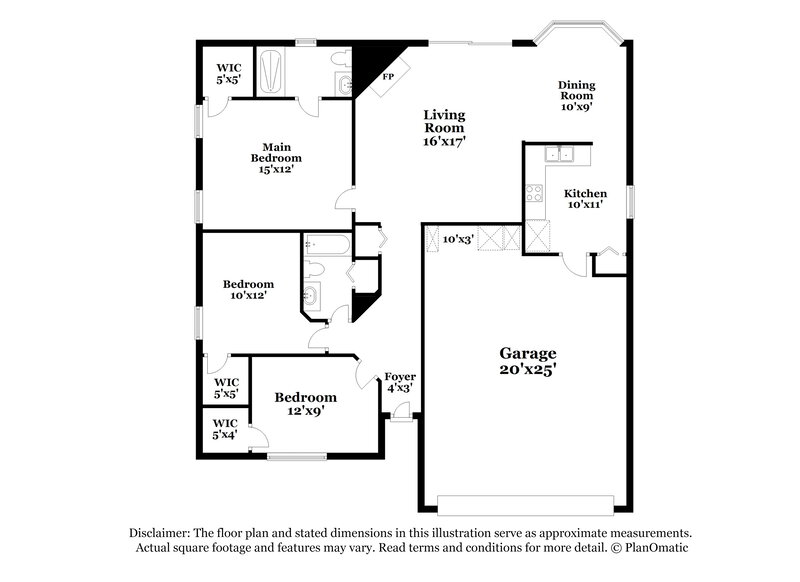 1,730/Mo, 8478 Cross Timbers Dr W Jacksonville, FL 32244 Floor Plan View