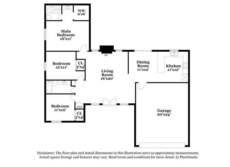 1,900/Mo, 7619 Jeremy David Ln Jacksonville, FL 32244 Floor Plan View