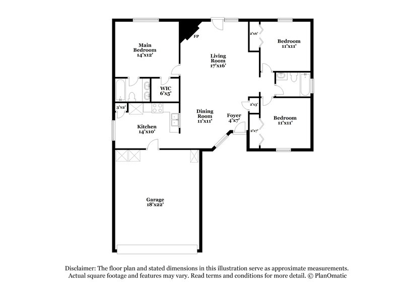 1,925/Mo, 3848 Karissa Ann Pl E Jacksonville, FL 32223 Floor Plan View