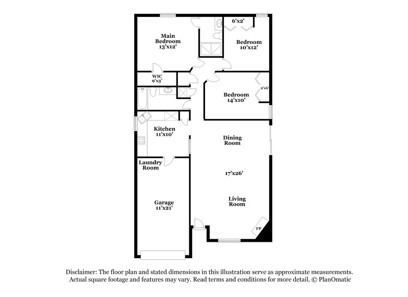 1,790/Mo, 3014 Caroline Crest Dr E Jacksonville, FL 32225 Floor Plan View