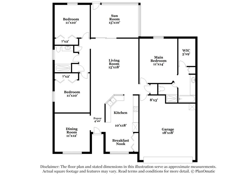 1,905/Mo, 1455 Loblolly Ct Orange Park, FL 32073 Floor Plan View