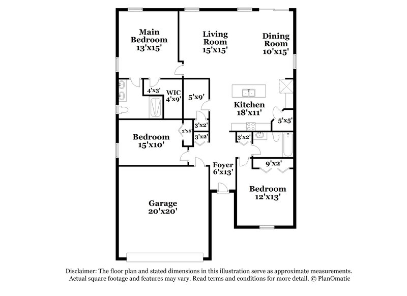 1,835/Mo, 1786 Eagle View Way Middleburg, FL 32068 Floor Plan View