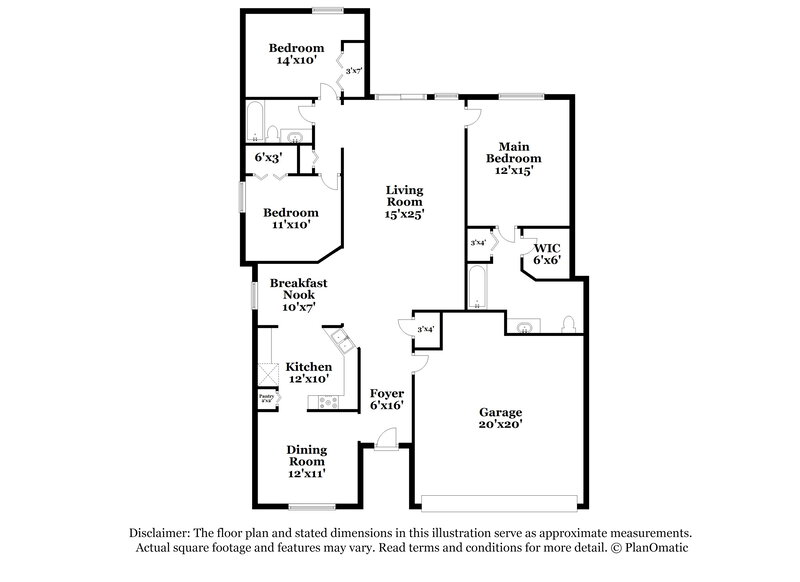 1,775/Mo, 13517 Ashford Wood Ct E Jacksonville, FL 32218 Floorplan View