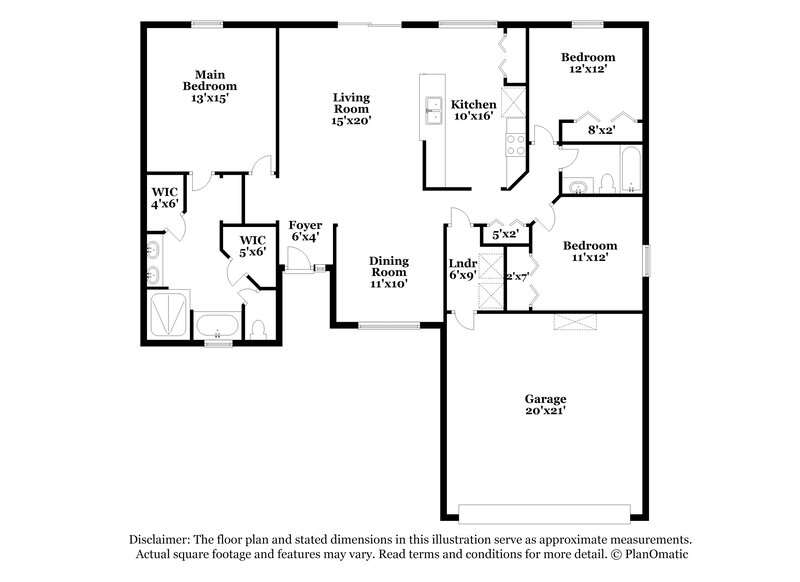 1,605/Mo, 2727 Creek Ridge Dr Green Cove Springs, FL 32043 Floor Plan View