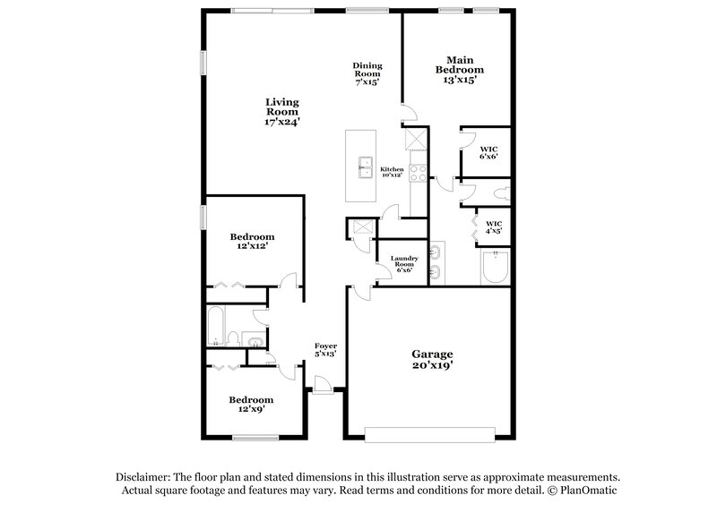1,790/Mo, 3348 Blue Catfish Dr Jacksonville, FL 32226 Floor Plan View