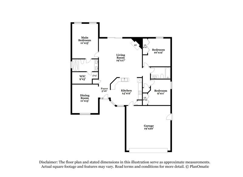 1,855/Mo, 9818 Chirping Way Jacksonville, FL 32222 Floorplan View