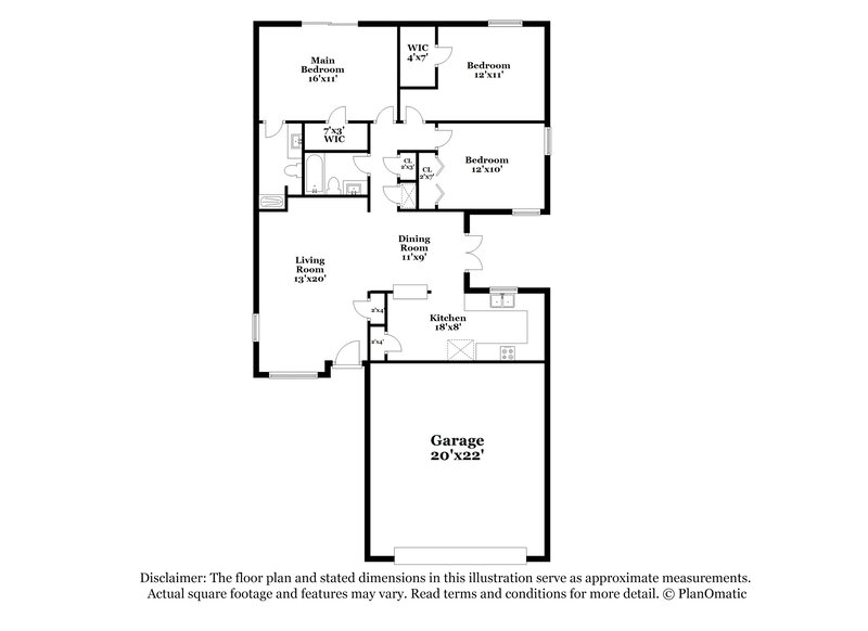 1,785/Mo, 1643 Ashwood Cir Middleburg, FL 32068 Floor Plan View