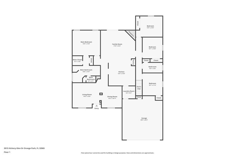 2,715/Mo, 3015 Hickory Glen Dr Orange Park, FL 32065 Floor Plan View