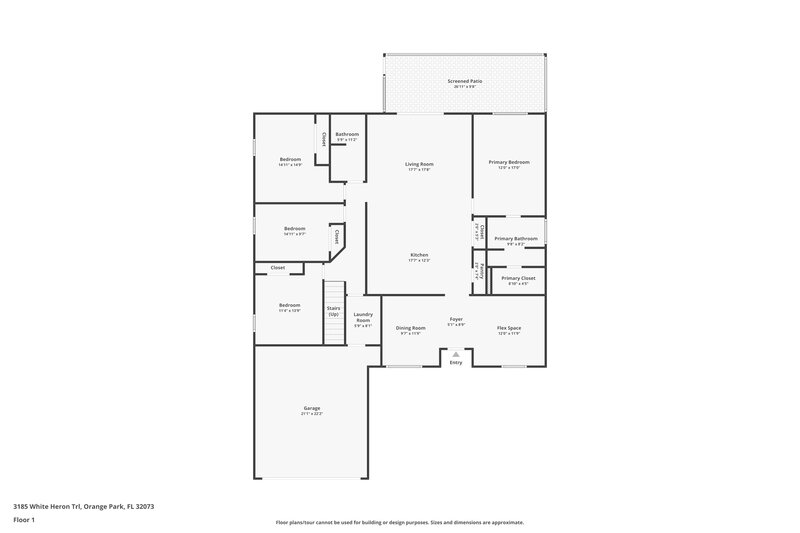 2,550/Mo, 3185 White Heron Trl Orange Park, FL 32073 Floor Plan View