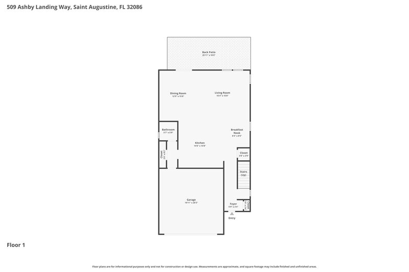 2,305/Mo, 509 Ashby Landing Way Saint Augustine, FL 32086 Floor Plan View