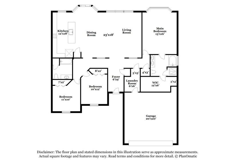 1,895/Mo, 11589 Pleasant Creek Dr Jacksonville, FL 32218 Floor Plan View