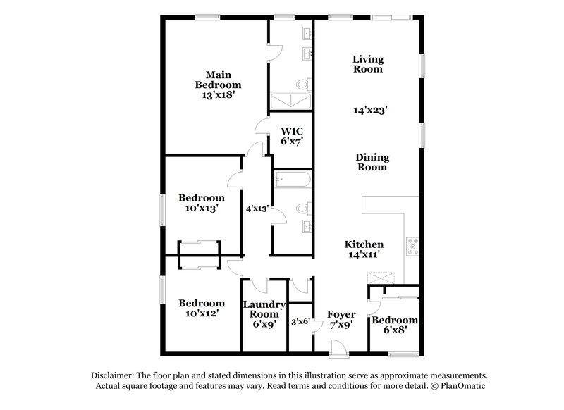1,860/Mo, 5332 Walkers Ridge Dr Jacksonville, FL 32210 Floor Plan View