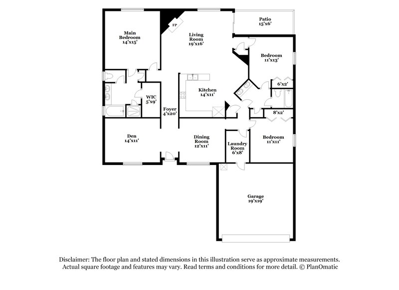 2,125/Mo, 1738 Loch Leven Ct Orange Park, FL 32065 Floor Plan View