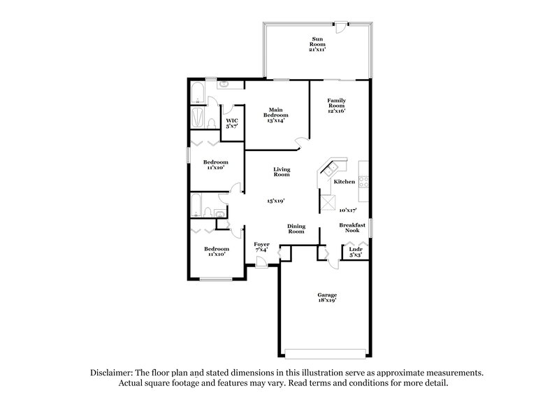 1,910/Mo, 1616 Dartmouth Dr Middleburg, FL 32068 Floorplan View